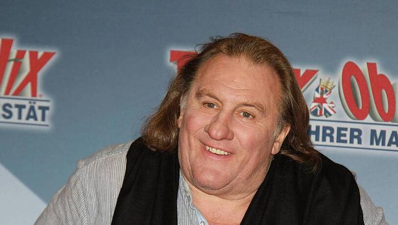 Gut gelaunt und genährt: Gérard Depardieu bei einem Presse-Event zu seinem Film "Asterix & Obelix" im Jahr 2012 Gut gelaunt und genährt: Gérard Depardieu bei einem Presse-Event zu seinem Film "Asterix & Obelix" im Jahr 2012