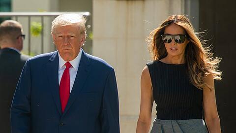 Donald und Melania Trump in West Palm Beach im vergangenen Jahr.
