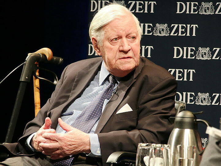 Helmut Schmidt bei einer Veranstaltung der "Zeit"