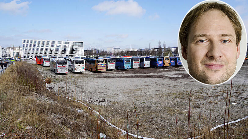 Diese idyllische Brache im Besitz der Stadt ist für eine provisorische Philharmonie am U-Bahnhof Messestadt West reserviert. Nikolaus Pont ist wenig begeistert.