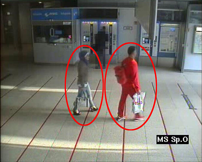 Opfer und Tatverdächtiger wenige Minuten vor dem Mord.