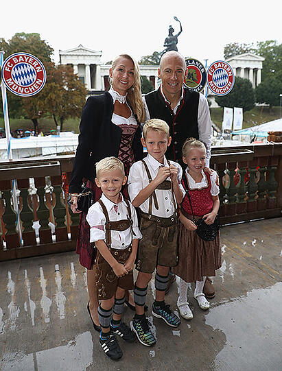 Mia san fesch: Arjen Robben und Familie.