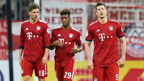 Ins Wanken geraten: der FC Bayern im DFB-Pokal gegen den FC Heidenheim. Klicken Sie sich in der Bildergalerie durch die Einzelkritik.