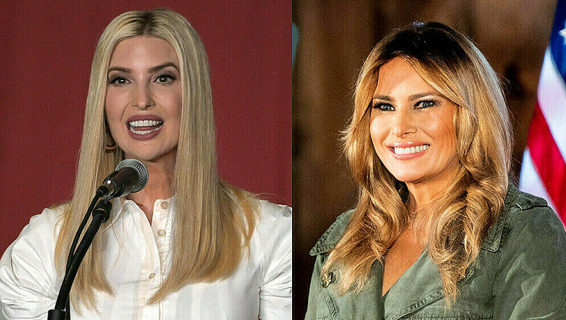 Sie greifen in den US-Wahlkampf ein: Ivanka Trump (l.) in unschuldigem Weiß, Melania Trump in kämpferischem Oliv Sie greifen in den US-Wahlkampf ein: Ivanka Trump (l.) in unschuldigem Weiß, Melania Trump in kämpferischem Oliv