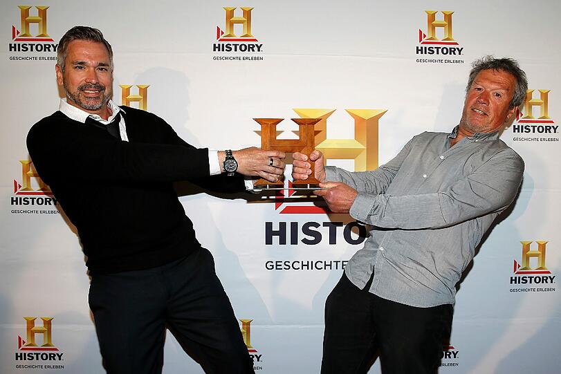 Schauspieler Manou Lubowski und Hansi Kraus.