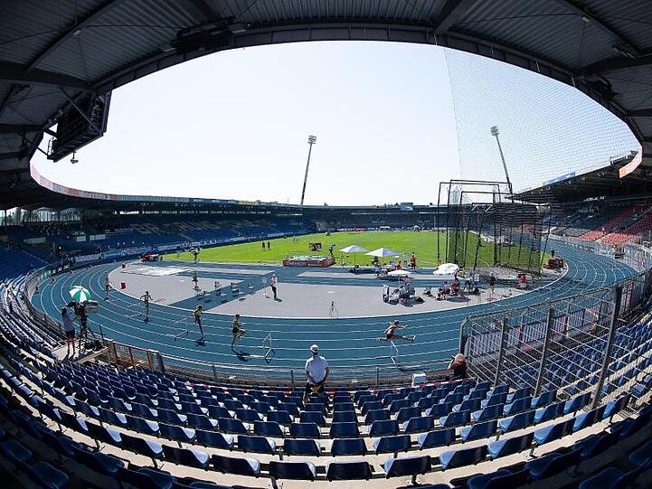 Ohne Publikum kämpfen die Leichtathleten um die Titel bei den deutschen Meisterschaften.