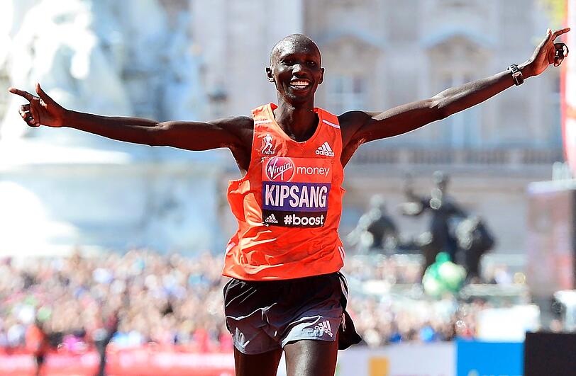 Wilson Kipsang gewinnt den Marathon in London.
