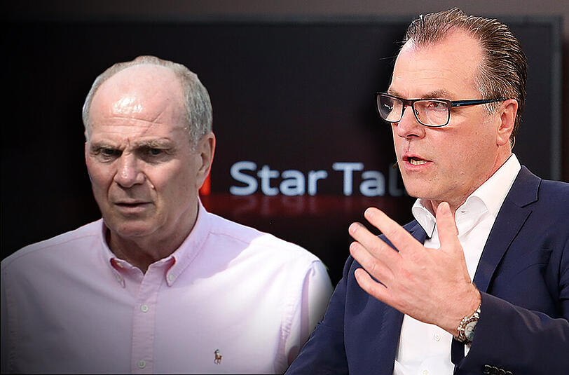 Clemesn Tönnies (r) sprach beim Audi Star Talk mit Moderator Klaus Gronewald über seinen Freund Uli Hoeneß.