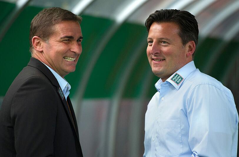 Gemeinsame Zeit bei Kaiserslautern: Kosta Runjaic mit seinem früheren Boss Stefan Kuntz.