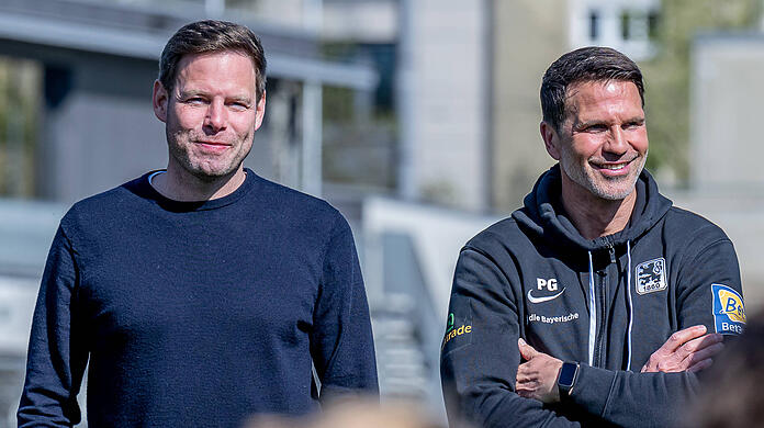 Sport-Boss Christian Werner und Coach Patrick Glöckner.