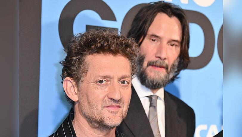 Keanu Reeves (r.) mit Alex Winter bei der Premiere von "Warten auf Godot".
