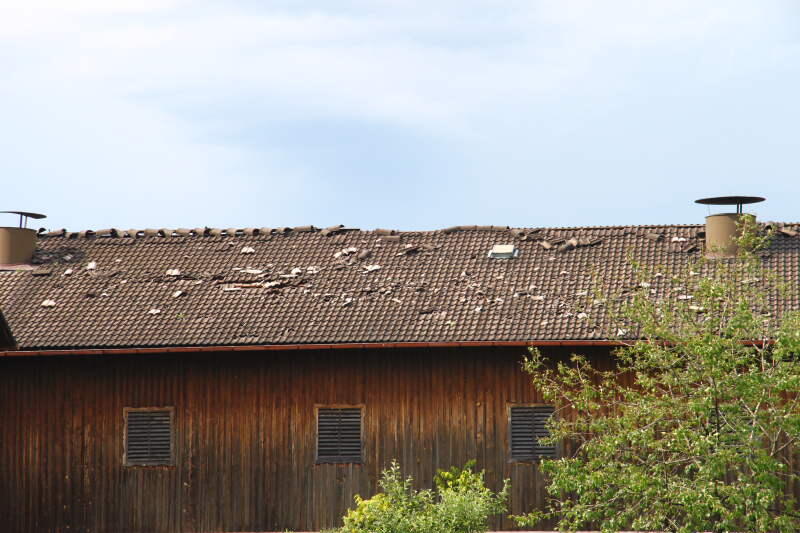 Hagel, Regen, umgeknickte Bäume, vollgelaufene Keller - Heftige Unwetter sind am Mittwochabend über Bayern gezogen. Die Bilder.