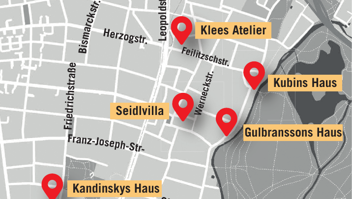 Fußläufig erreichbar: die Häuser in Schwabing. Fußläufig erreichbar: die Häuser in Schwabing.