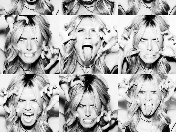 Heidi Klum im Grimassenfieber