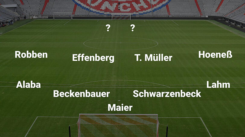 Arjen Robben, Stefan Effenberg, Thomas Müller und Uli Hoeneß ergänzen unsere Legenden-Mannschaft, am Samstag wird die Elf mit den Stürmern komplettiert.