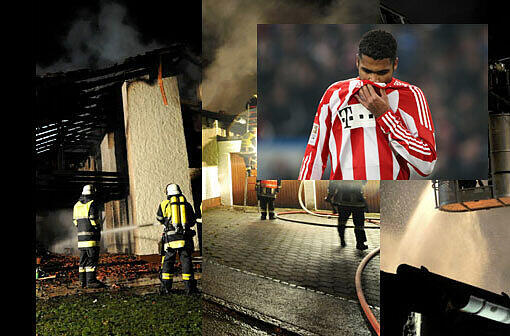 Feuer in Brenos Wohnhaus in Grünwald - Der Bayern-Spieler wurde leicht verletzt. Die Bilder