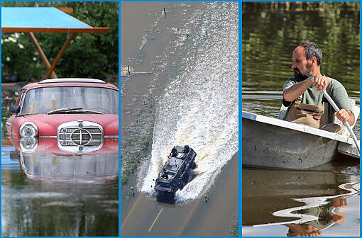 Das Hochwasser in Deutschland: Kuriose und dramatische Bilder zum Durchklicken