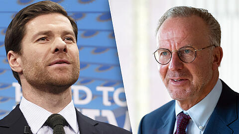 Xabi Alonso (l.) ist der Wunschtrainer von Karl-Heinz Rummenigge - noch kommt der Spanier allerdings nicht für den Posten des Cheftrainers infrage.