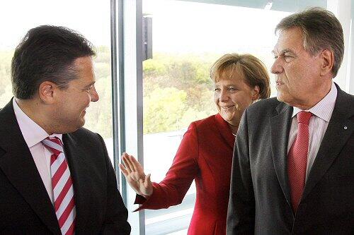 Gabriel, Merkel und Glos