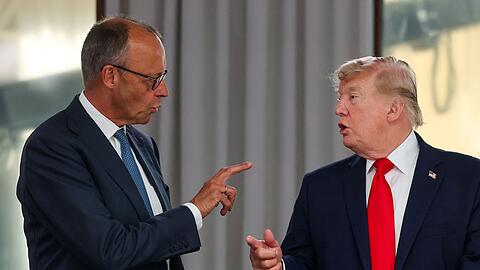 Trump warf Deutschland jüngst wieder zu niedrige Verteidigungsausgaben vor: Kanzler Merz erwiderte, Deutschland verdoppele gerade seinen Verteidigungsetat innerhalb vier Jahren. (Archivbild) Trump warf Deutschland jüngst wieder zu niedrige Verteidigungsausgaben vor: Kanzler Merz erwiderte, Deutschland verdoppele gerade seinen Verteidigungsetat innerhalb vier Jahren. (Archivbild)