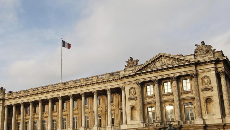 Blick auf das Hôtel de la Marine, ein Prachtbau mitten in Paris. Blick auf das Hôtel de la Marine, ein Prachtbau mitten in Paris.