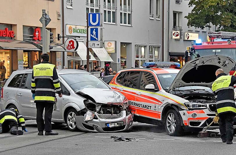 Bei dem Verkehrsunfall in Giesing wurde glücklicherweise niemand verletzt.