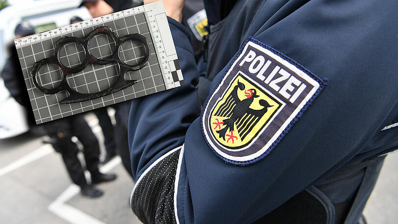 Dieser Schlagring wurde von der Bundespolizei sichergestellt.