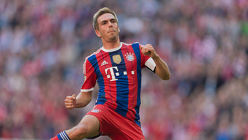 Lahm, der Torschütze, nach seinem Führungstreffer zum 1:0. Lahm, der Torschütze, nach seinem Führungstreffer zum 1:0.