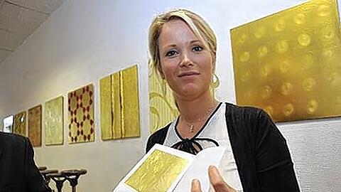 Goldig: Stephanie zu Guttenberg in Schwabach.
