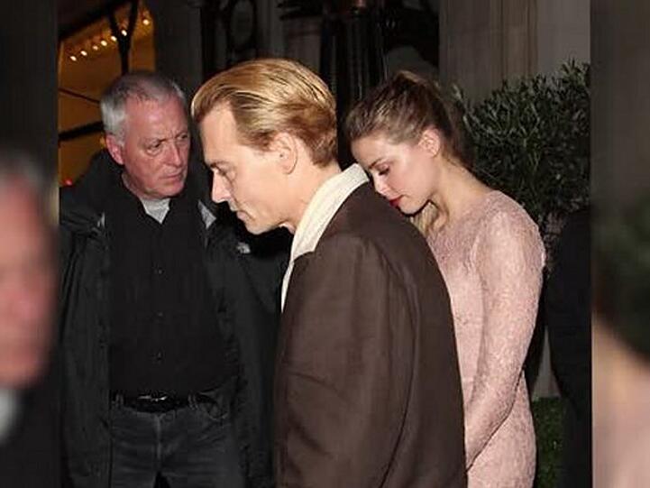 Johnny Depp und Amber Heard nach einem gemeinsamen Dinner in London