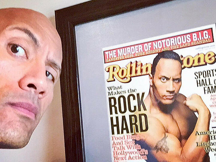 Schauspieler Dwayne "The Rock" Johnson betrachtet am liebsten sich selbst