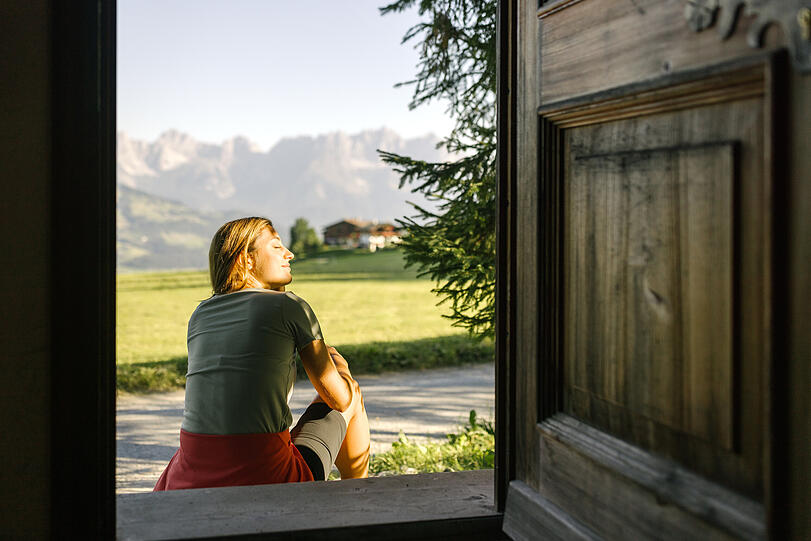 Wenn die ersten Sonnenstrahlen die Gipfel der Kitzbüheler Alpen erhellen, wird das frühe Aufstehen belohnt.