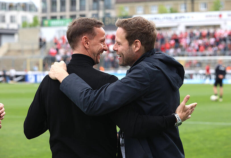 Nach wie vor in Kontakt: Marc-Nicolai Pfeifer und Christian Werner.