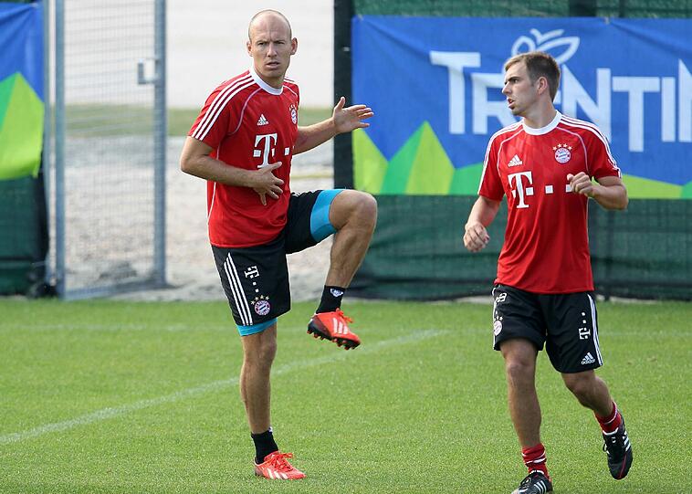 Das erste Training von Arjen Robben in Riva.