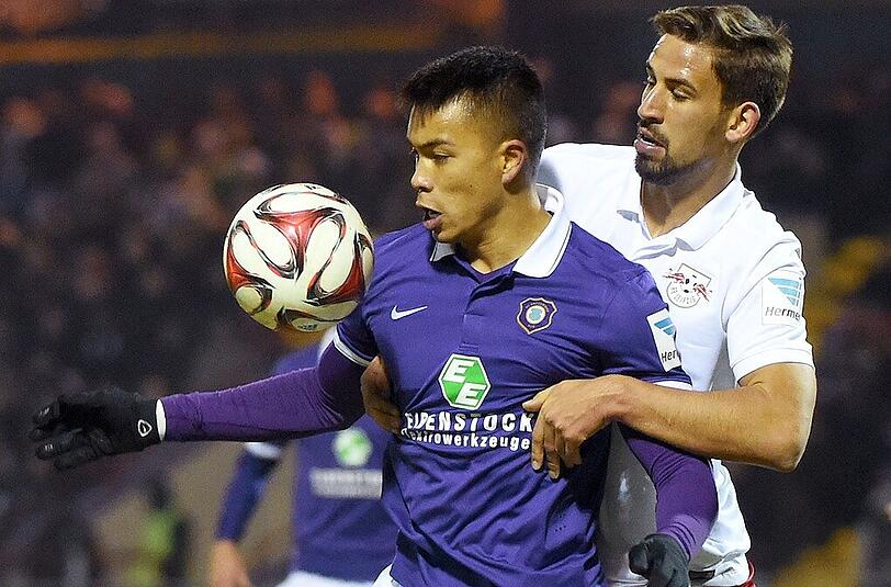 Bobby Wood hat bislang zwei Tore für den FC Erzgebirge Aue erzielt.