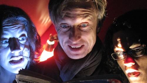lesung aus "Geisterjäger John Sinclair": Sabrina Khalil, Thorsten Krohn, Marion Bösker.