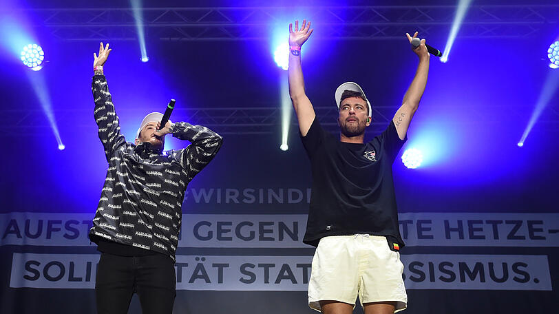 Casper und Marteria spielten am Montag auch in Chemnitz.