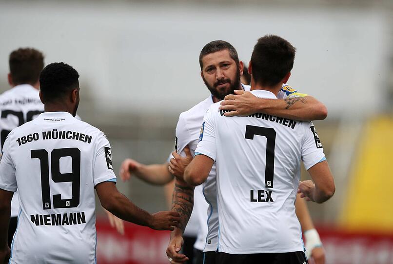 Schossen die Löwen zum Sieg gegen Halle: Sascha Mölders und Stefan Lex.