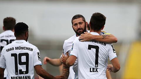 Schossen die Löwen zum Sieg gegen Halle: Sascha Mölders und Stefan Lex.