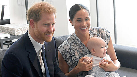 Prinz Harry und Herzogin Meghan mit Söhnchen Archie im September 2019 in Südafrika.