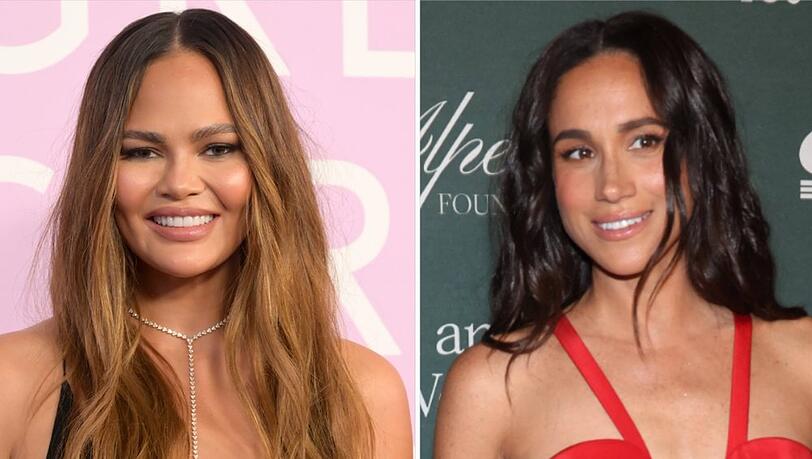 Chrissy Teigen (l.) wird zu Gast sein in Herzogin Meghans Netflix-Show.