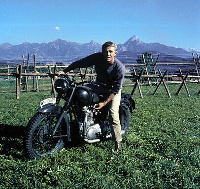 "The Great Escape": Steve McQueen 1963. "The Great Escape": Steve McQueen 1963.