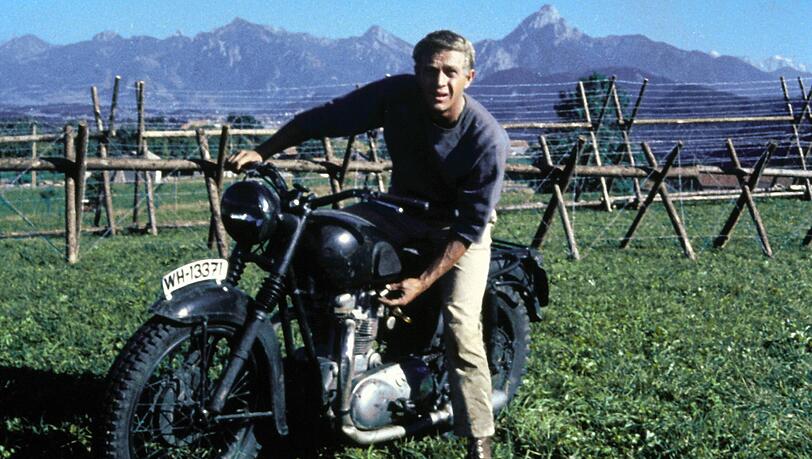 "The Great Escape": Steve McQueen 1963. "The Great Escape": Steve McQueen 1963.