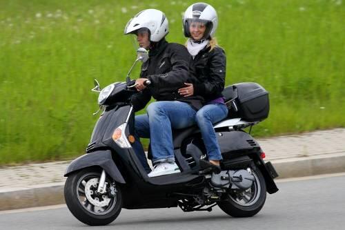 In voller fahrt: die 125er-Version des Like.