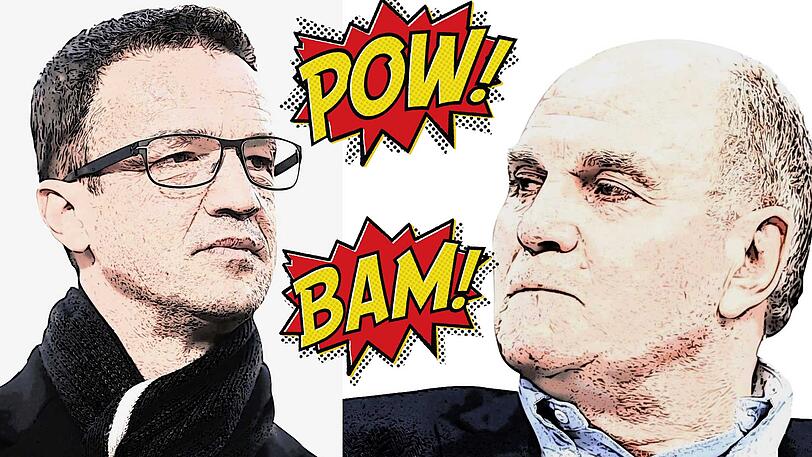 Bekämpfen sich verbal: Eintracht-Sportvorstand Fredi Bobic (l.) und Bayern-Präsident Uli Hoeneß.