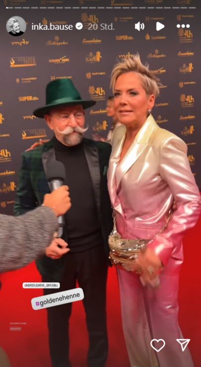 Bei der "Goldenen Henne" ist Inka Bauses persönlicher Gewinner in der Kategorie "Entertainment" TV-Kollege Horst Lichter.