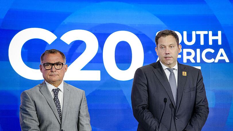 Nagel und Klingbeil beim Treffen der G20 in Südafrika.