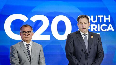 Nagel und Klingbeil beim Treffen der G20 in Südafrika.
