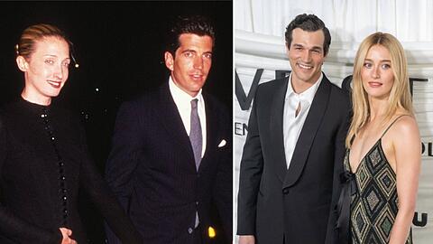 John F. Kennedy Jr. und Carolyn Bessette-Kennedy (l.): Sie werden nun von Paul Anthony Kelly und Sarah Pidgeon gespielt.