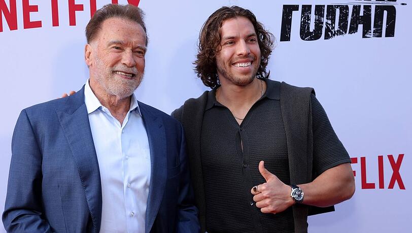 Arnold Schwarzeneggers Sohn Joseph Baena feiert einen Bodybuilding-Erfolg. Arnold Schwarzeneggers Sohn Joseph Baena feiert einen Bodybuilding-Erfolg.